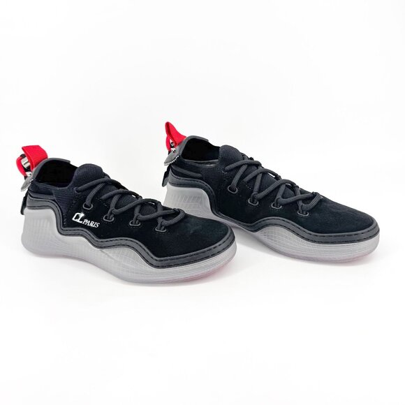 Christian Louboutin Arpoador Black Suede Sock Sneakers Size 39.5 US 9.5 Women's - Picture 1 of 15